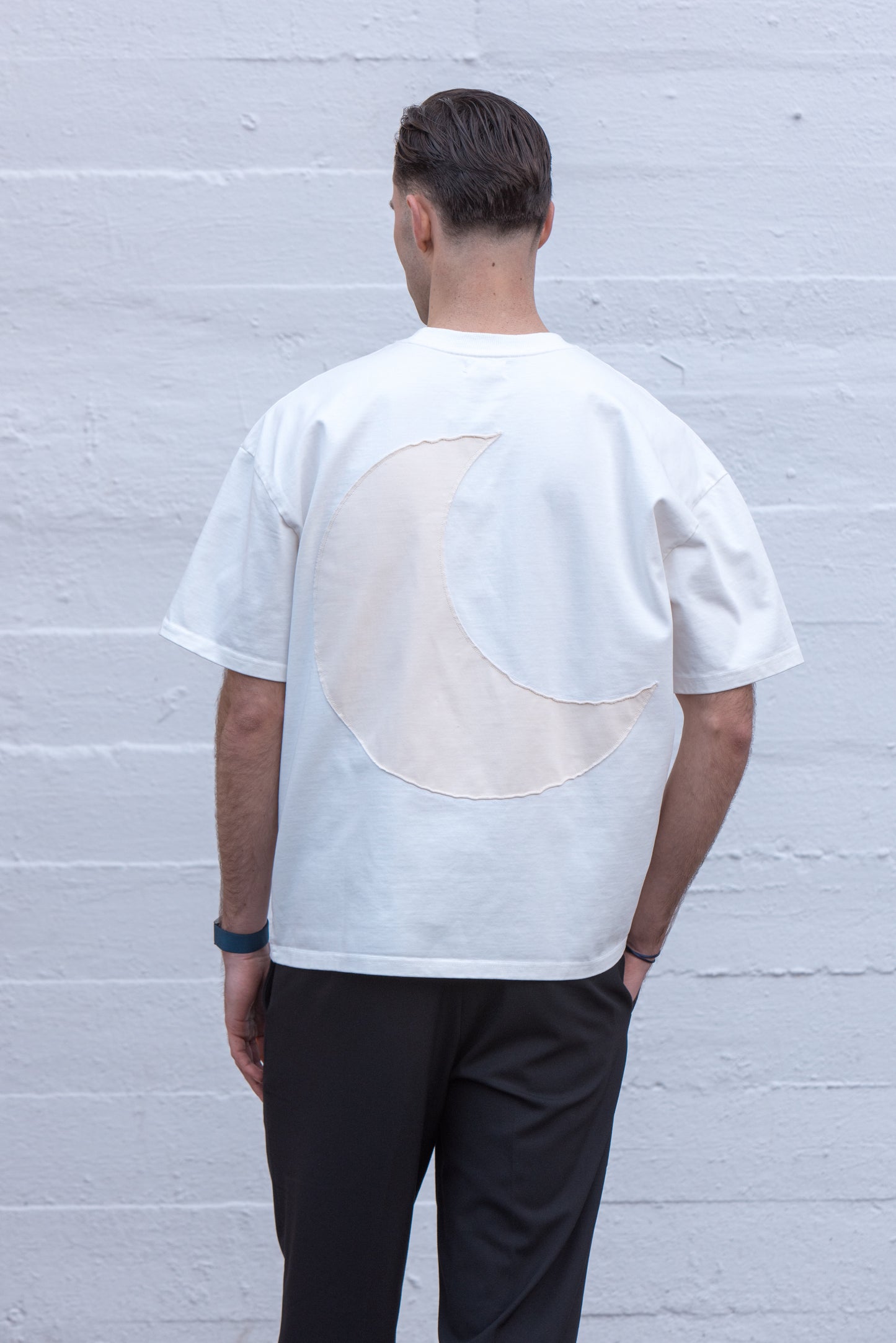Oversized tee moon | White