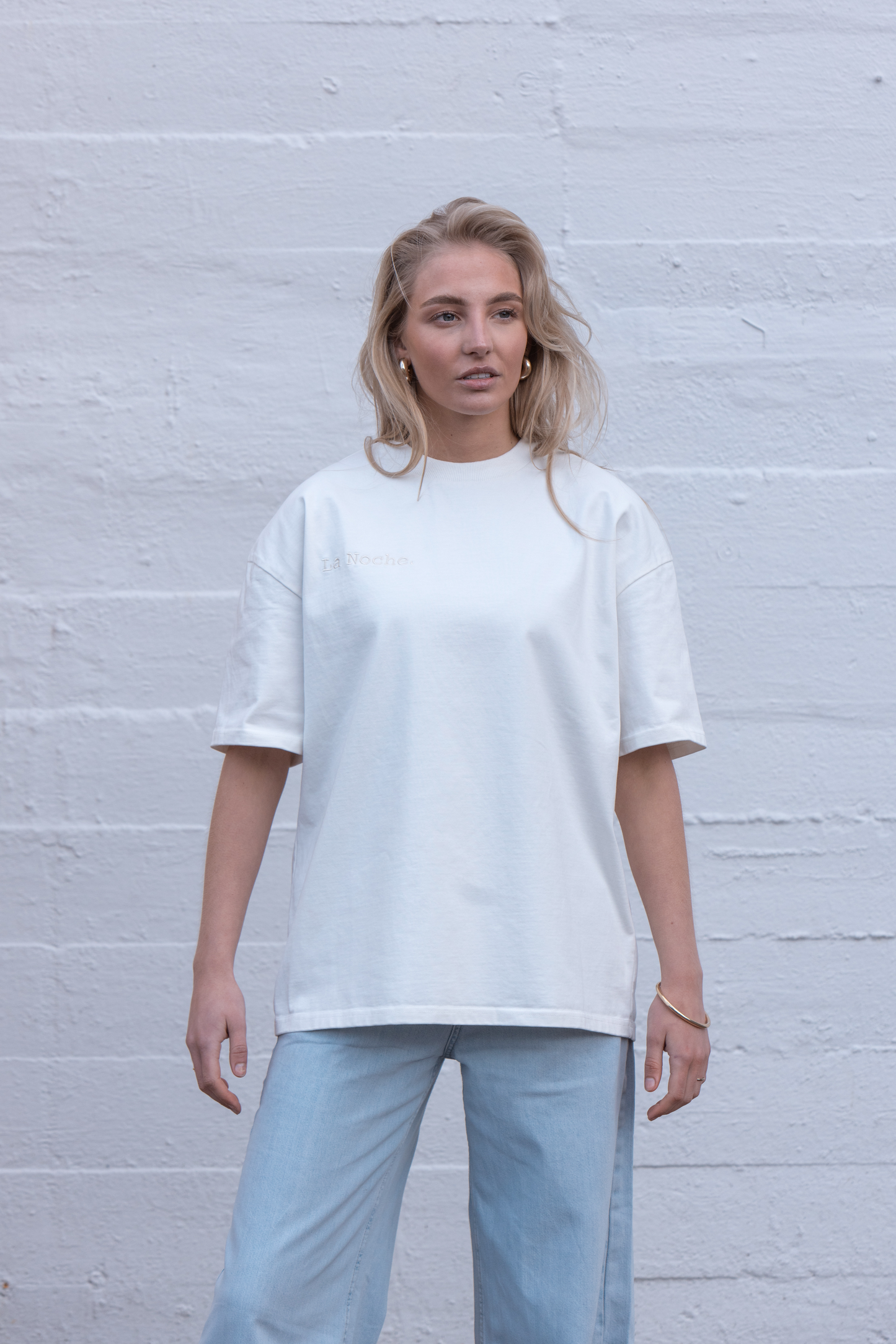Oversized tee moon | White