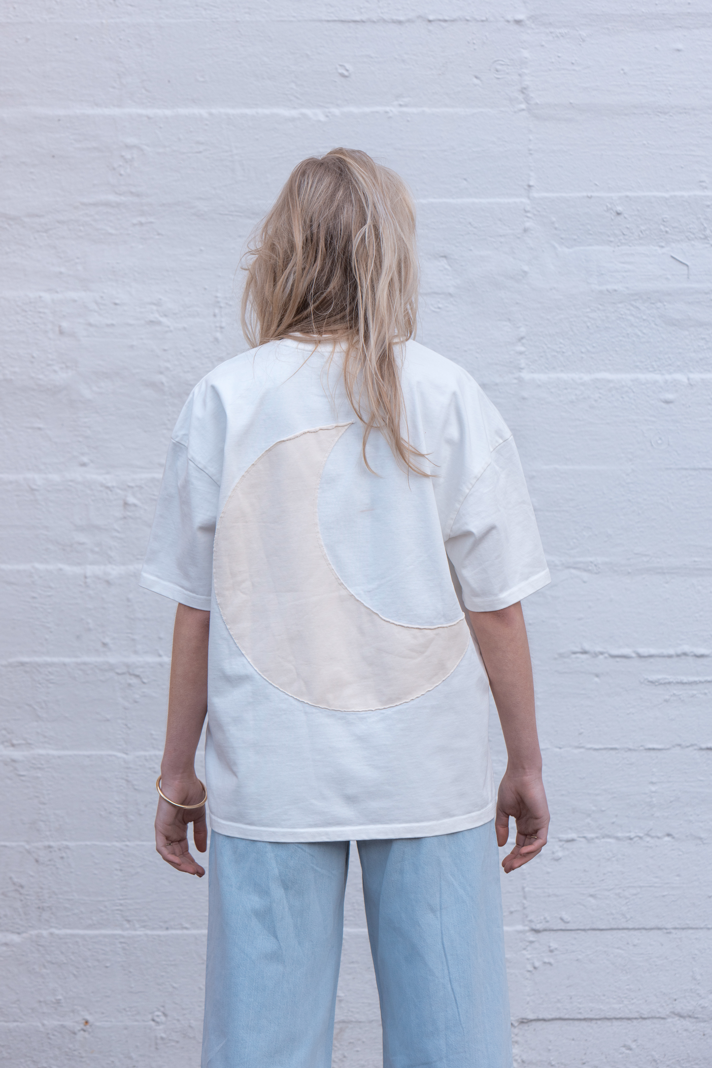 Oversized tee moon | White