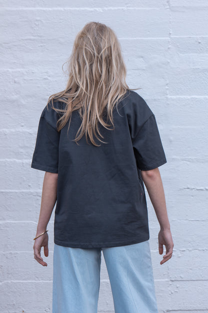 Oversized tee teddy | Dark gray