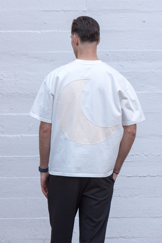 Oversized tee moon | White