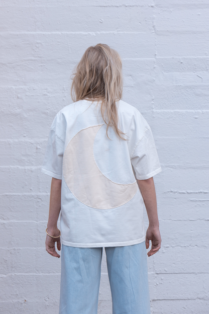 Oversized tee moon | White